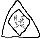 chair in diamond in triangle
